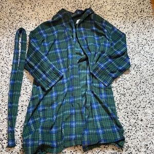 Men’s bathrobe for sale NWOT black/green/blue